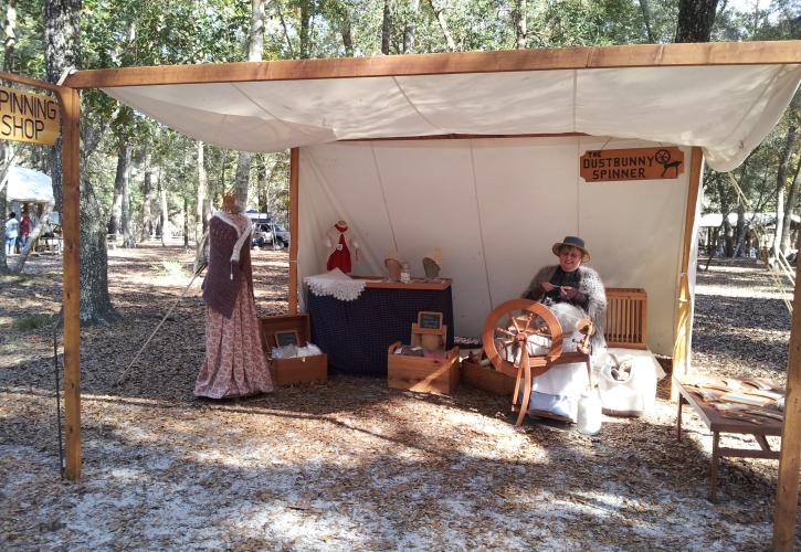 Reenactors at Manatee Springs